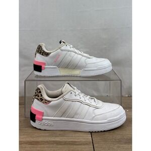 Adidas Cloudfoam Super Womens White Leopard Trim Sneakers Shoes Size 6.5 GZ6785